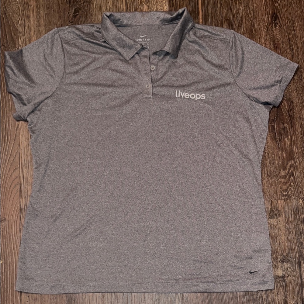Nike Dry Fit Women's Charcoal Button Down Shirt